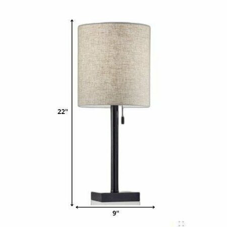 HOMEROOTS Bronze Metal Table Lamp9 x 9 x 22 in. 372489